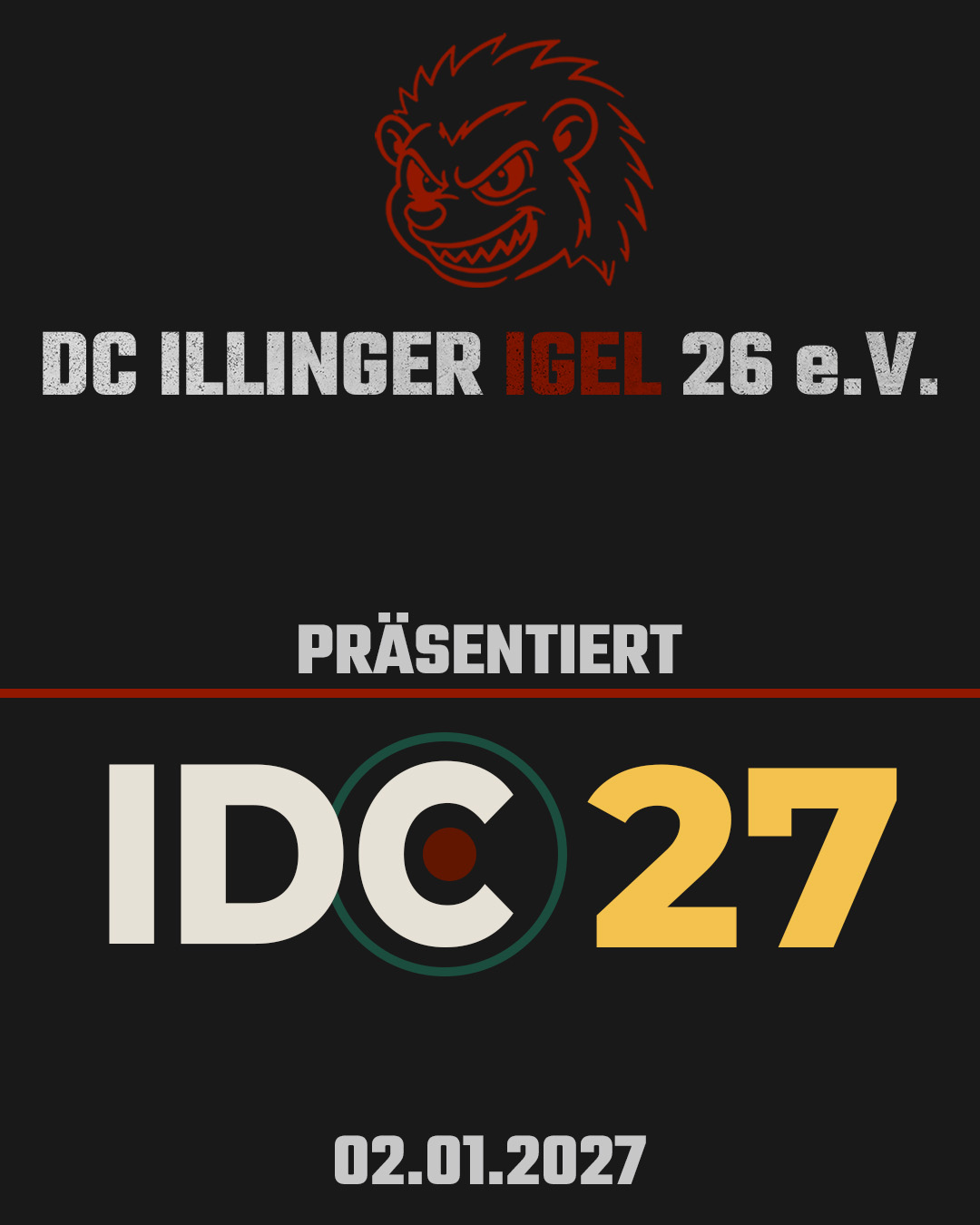 Flyer des Illinger Darts Cup 2027